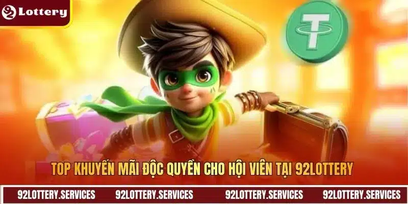 Top khuyến mãi độc quyền cho hội viên tại 92Lottery